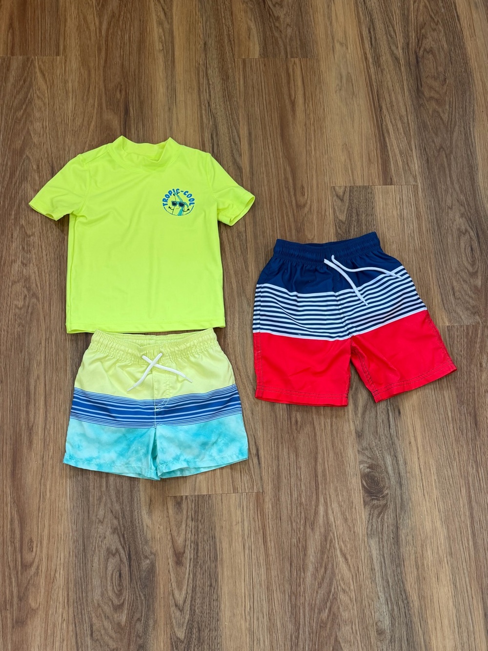 Boys 3T 4T Swim Bundle Floatimini Swim Trunks Carter’s Rashguard 3 Pc